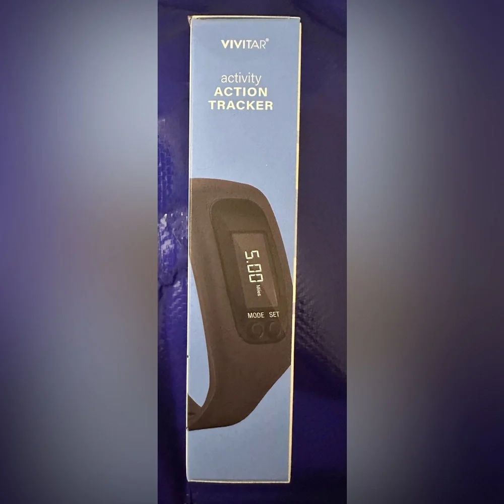 Vivitar Activity Action Fitness Tracker Steps LCD Display Black IOS Android New